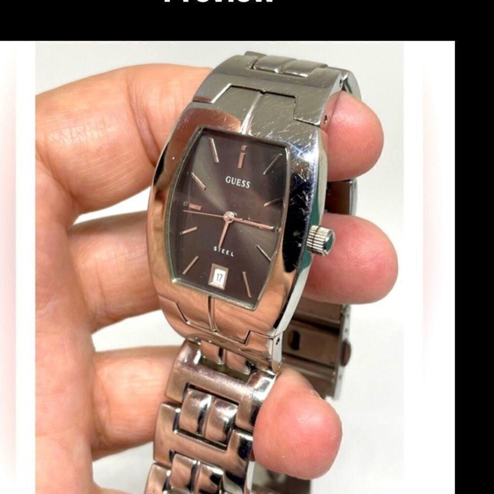 Vintage Guess Steel 3ATM Calendar Watch